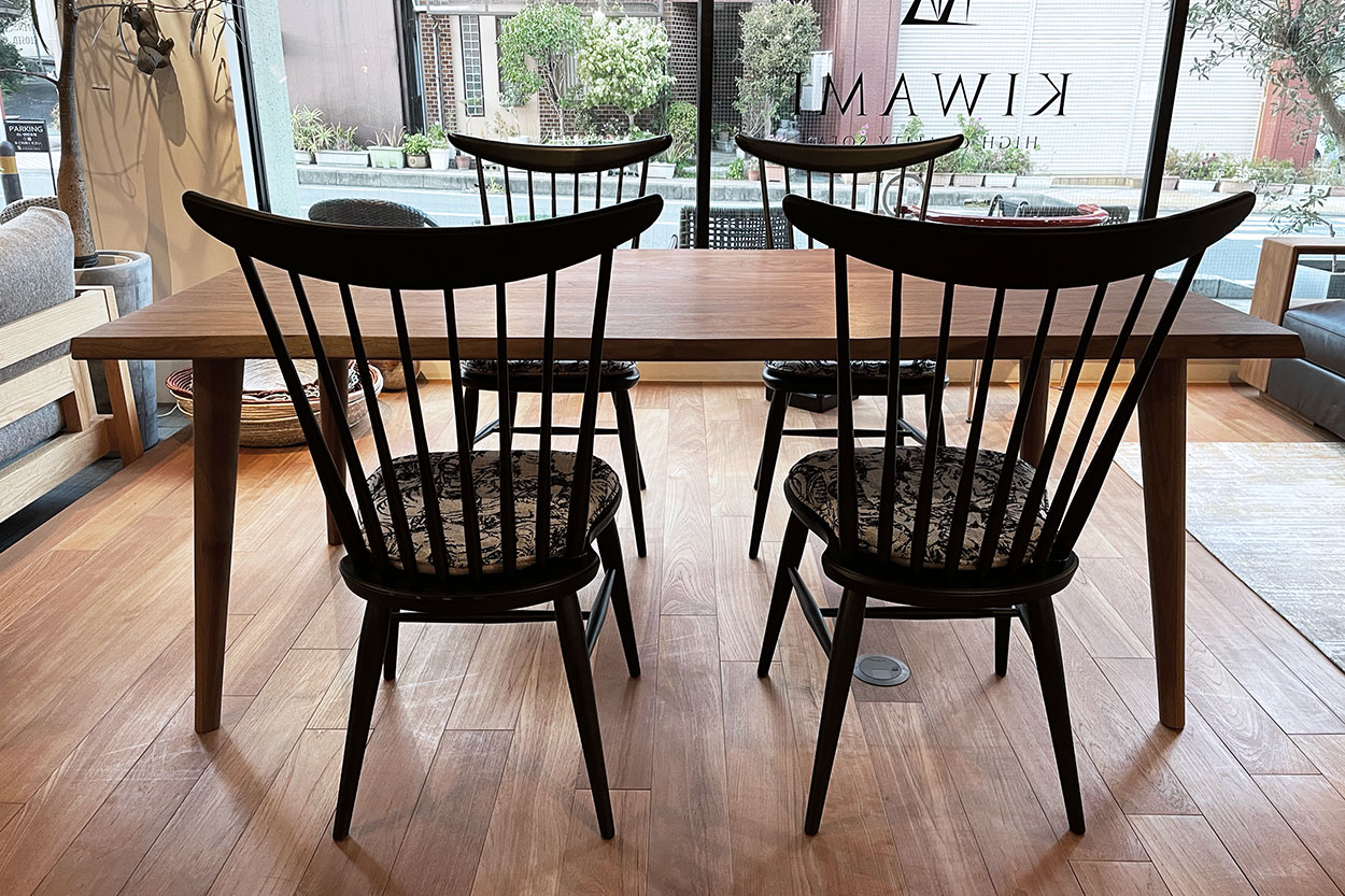 オークブラックチェア