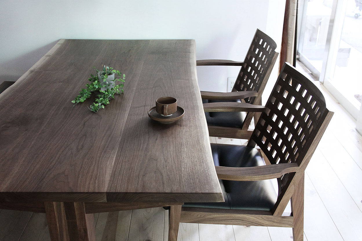 無垢材　カウンターチェア