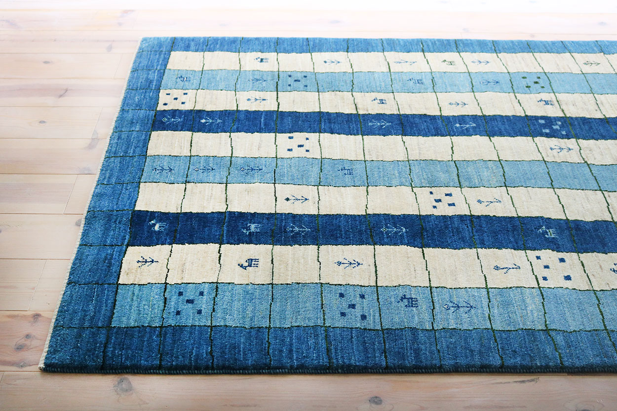 ブルーアートギャッベ