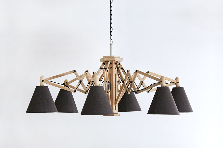 ウッドシャンデリア