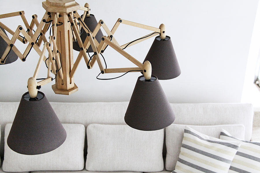 ウッドシャンデリア