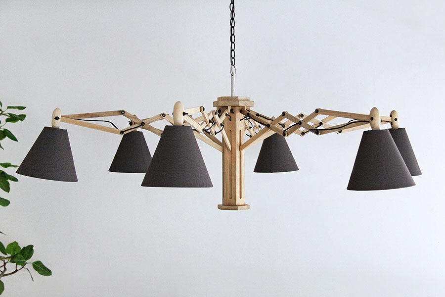 ウッドシャンデリア