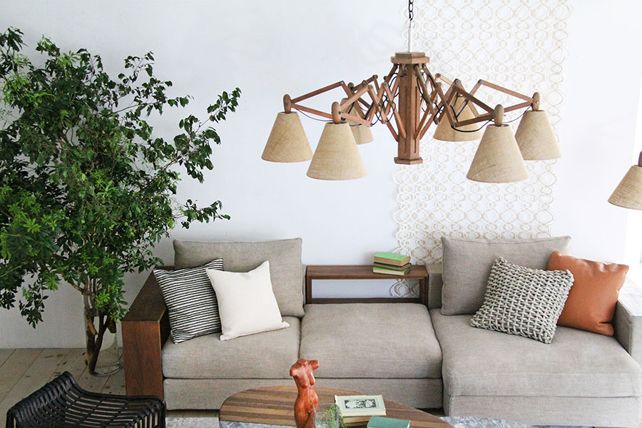 ウッドシャンデリア