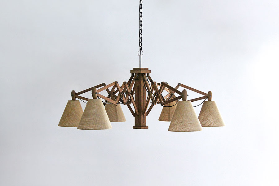 ウッドシャンデリア