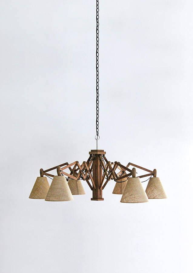 ウッドシャンデリア