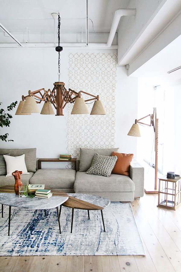 木製シャンデリア