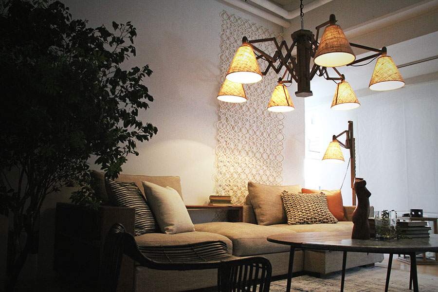 木製シャンデリア