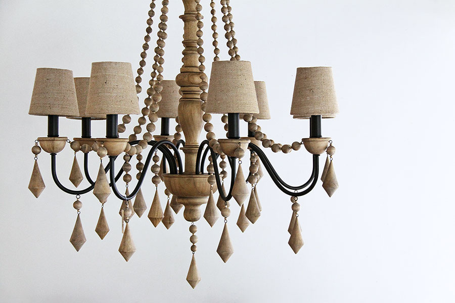 ウッドシャンデリア