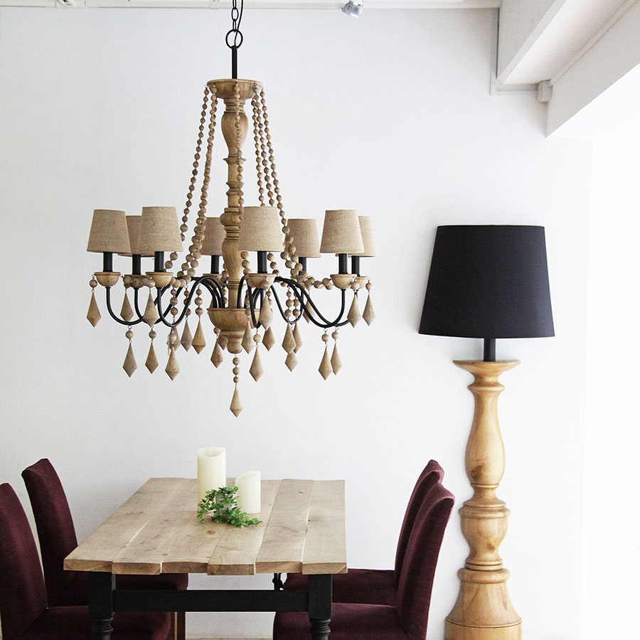 木製シャンデリア