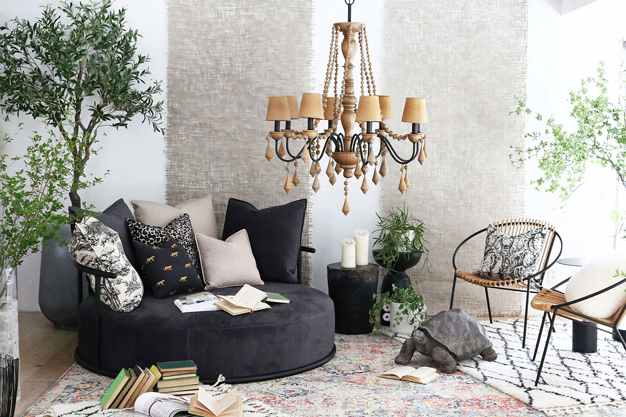 モカフレームソファ・コーディネート