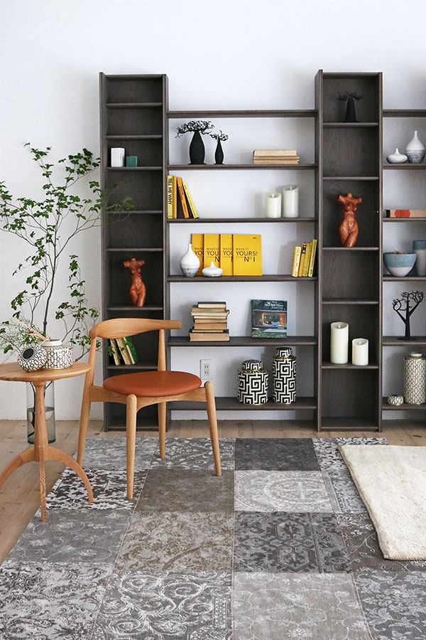 オークグレー収納家具